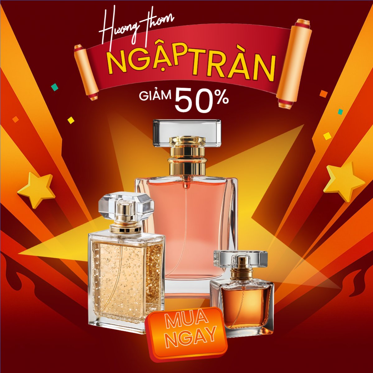 Mẫu Bài post MXH vuông 2/9, Quốc Khánh, lễ hội, Việt Nam, làm đẹp, spa, beauty, thẩm mỹ, nước hoa, perfume, hiện đại, modern — LayerPic