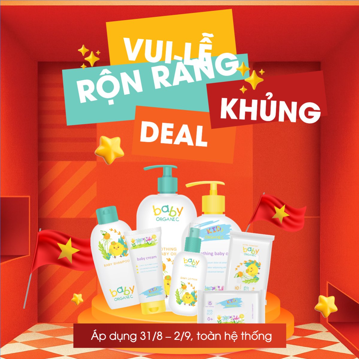 Mẫu Bài post MXH vuông 2/9, Quốc Khánh, lễ hội, Việt Nam, sự kiện, event, chương trình, sale, hiện đại, sang trọng, modern — LayerPic
