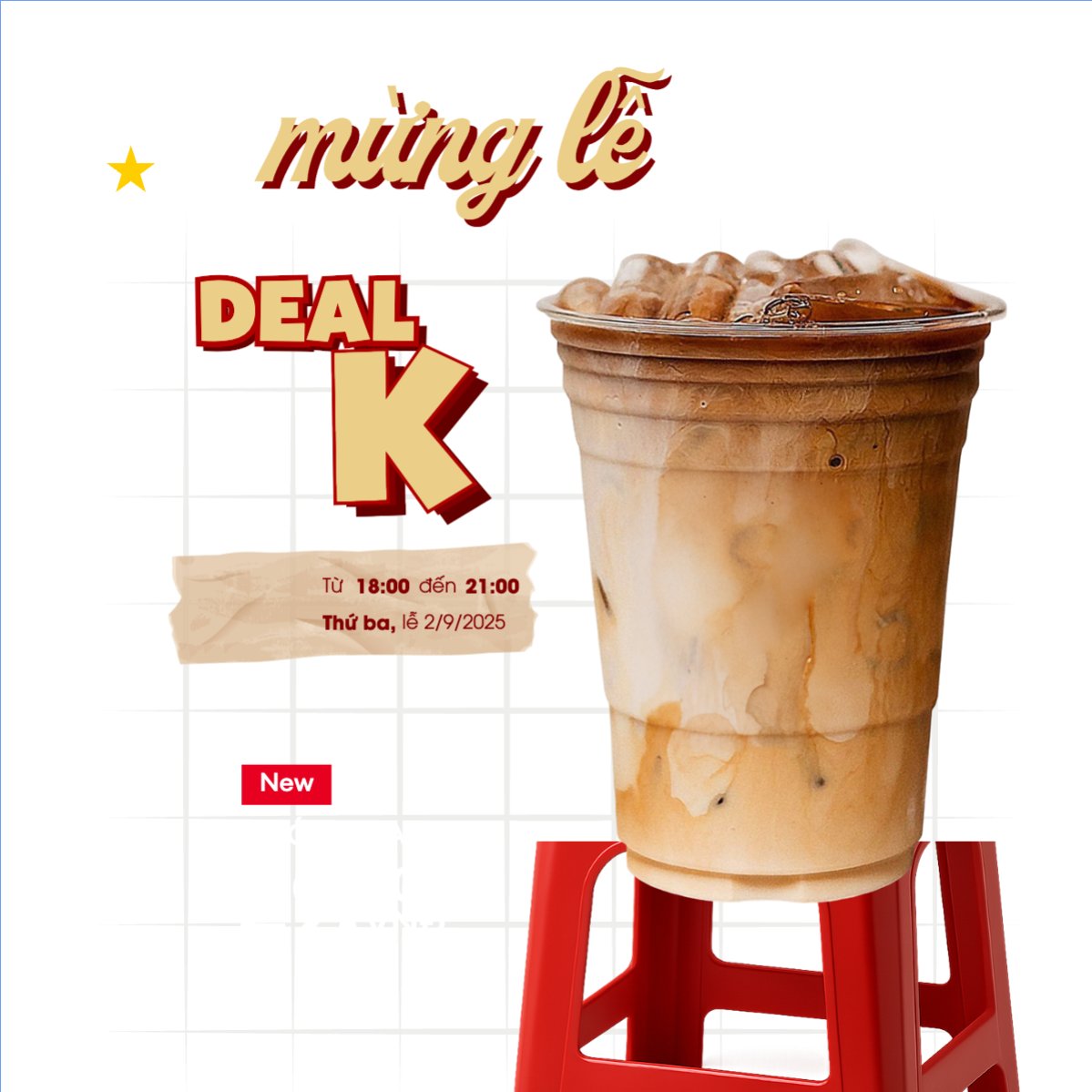 Mẫu Bài post MXH vuông 2/9, Quốc Khánh, lễ hội, Việt Nam, nước uống, juice, giải khát, F&B, drink, cổ điển, vintage, retro, classic — LayerPic