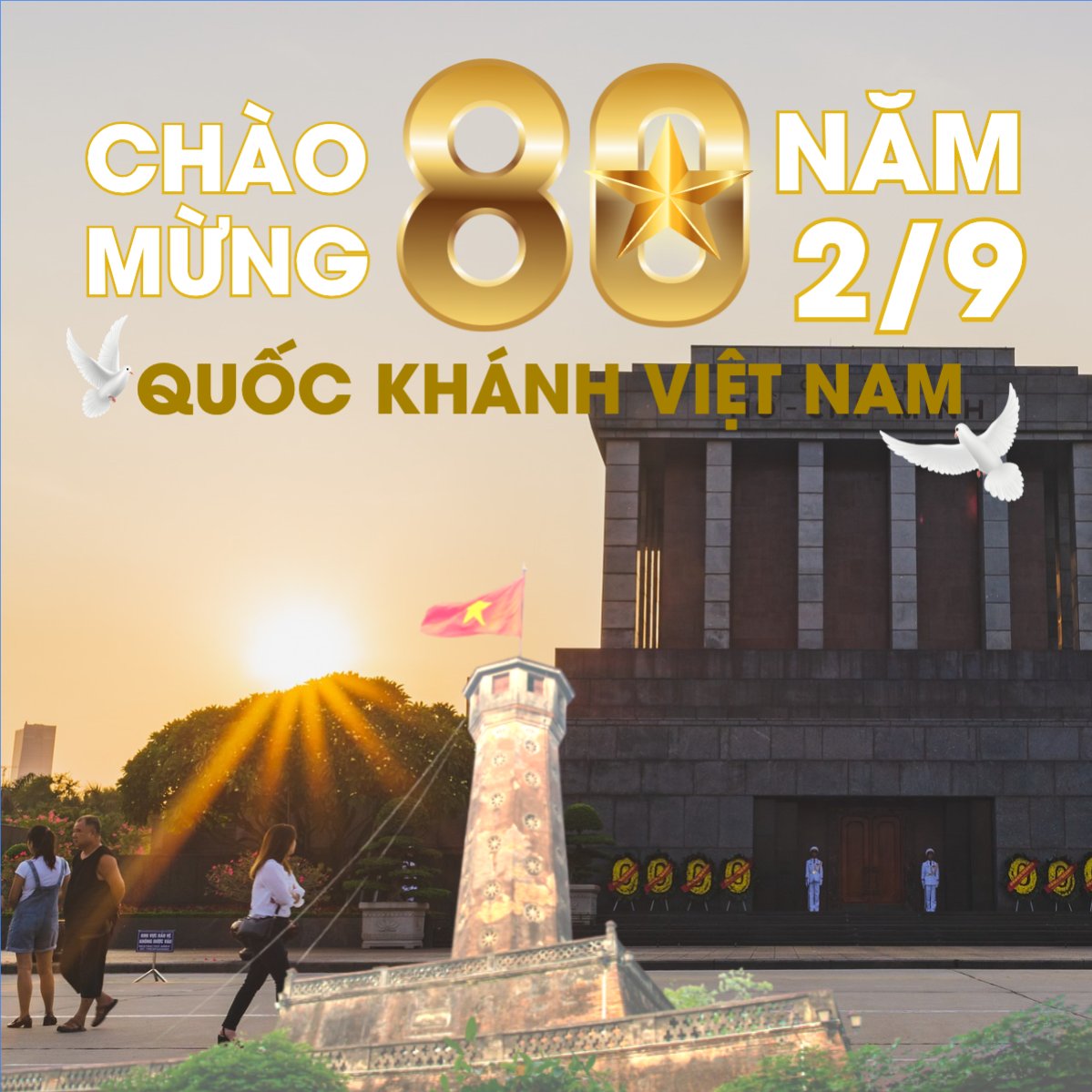 Mẫu Bài post MXH vuông 2/9, Quốc Khánh, lễ hội, Việt Nam, sự kiện, event, hiện đại, sang trọng, modern — LayerPic