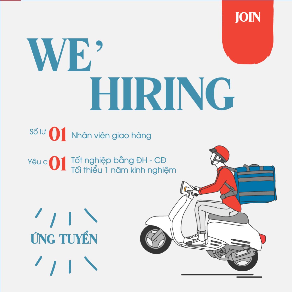 Mẫu Bài post MXH vuông Giao hàng, shipper, nhân viên, văn phòng, office, dễ thương, cute — LayerPic