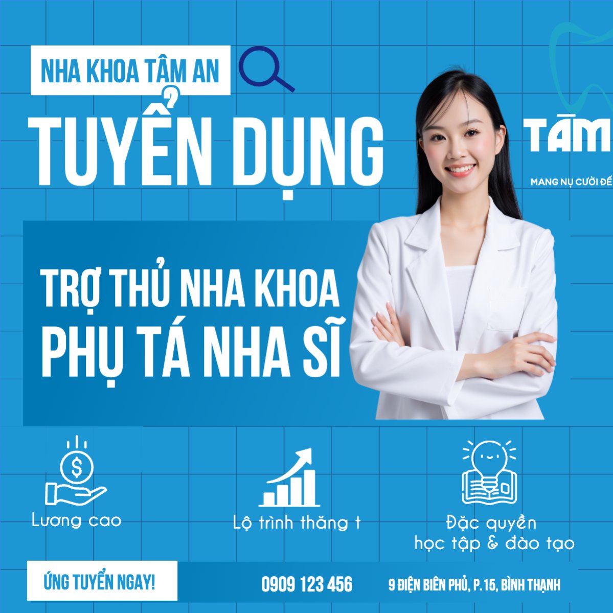 Mẫu Bài post MXH vuông Nha khoa, thẩm mỹ viện, tuyển dụng, spa, beauty, làm đẹp, thẩm mỹ, hiện đại, modern — LayerPic