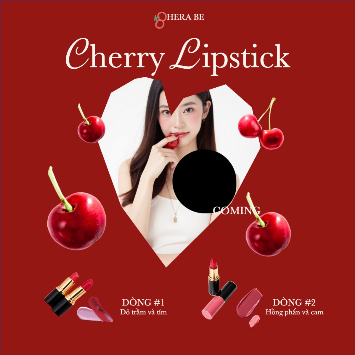 Mẫu Bài post MXH vuông Son môi, son, lipstick, Mỹ phẩm, trang điểm, make up, spa, beauty, làm đẹp, thẩm mỹ, cosmetic, hiện đại, morden — LayerPic