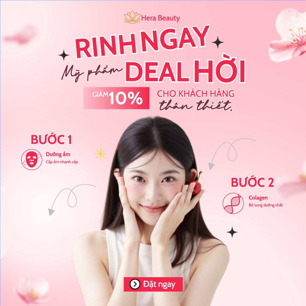Mẫu Bài post MXH vuông Mỹ phẩm, trang điểm, make up, spa, beauty, làm đẹp, thẩm mỹ, cosmetic, hiện đại, morden — LayerPic