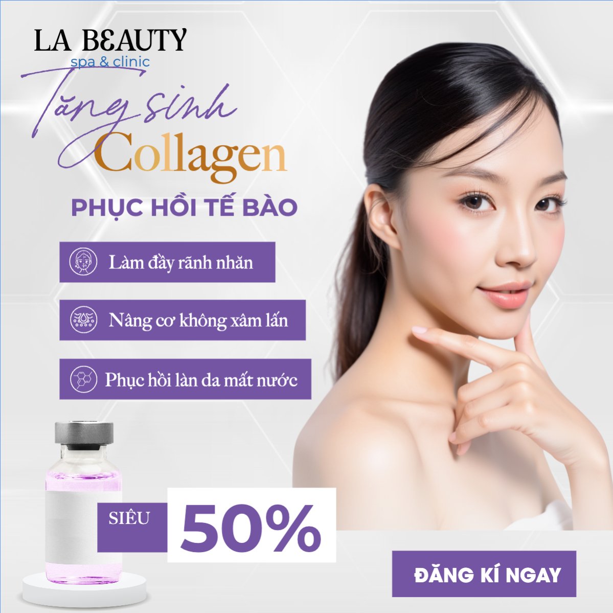 Mẫu Bài post MXH vuông Spa, beauty, làm đẹp, thẩm mỹ, cosmetics, hiện đại, morden — LayerPic