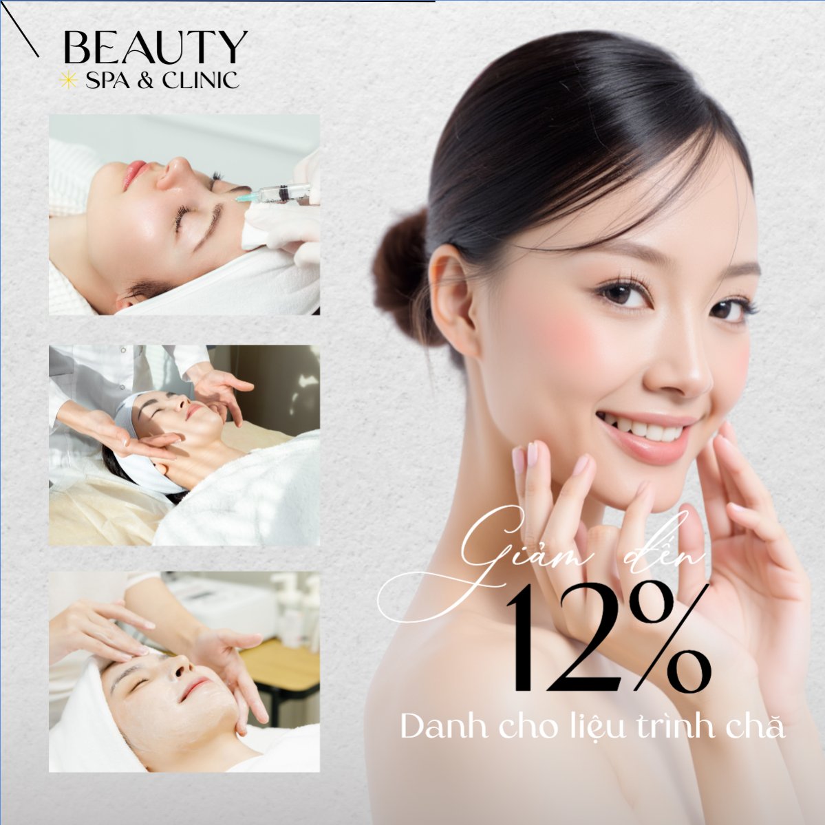 Mẫu Bài post MXH vuông Spa, beauty, làm đẹp, thẩm mỹ, cosmetics, hiện đại, morden — LayerPic