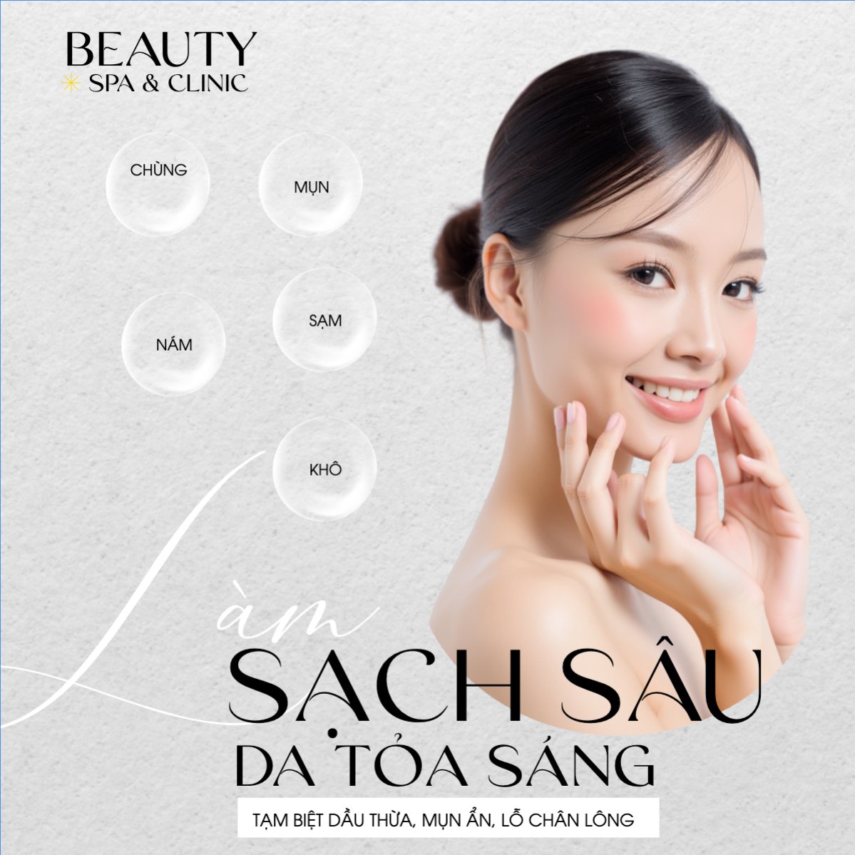 Mẫu Bài post MXH vuông Spa, beauty, làm đẹp, thẩm mỹ, cosmetics, hiện đại, morden — LayerPic