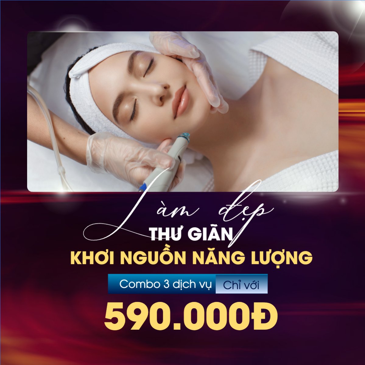 Mẫu Bài post MXH vuông Spa, beauty, làm đẹp, thẩm mỹ, cosmetics, hiện đại, morden — LayerPic