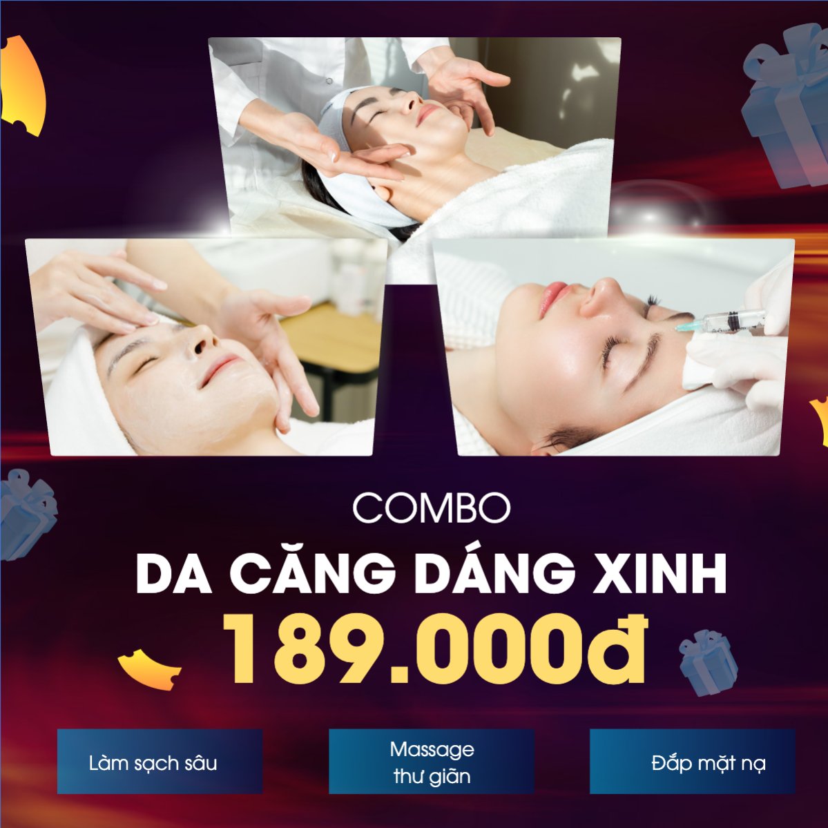 Mẫu Bài post MXH vuông Spa, beauty, làm đẹp, thẩm mỹ, cosmetics, hiện đại, morden — LayerPic