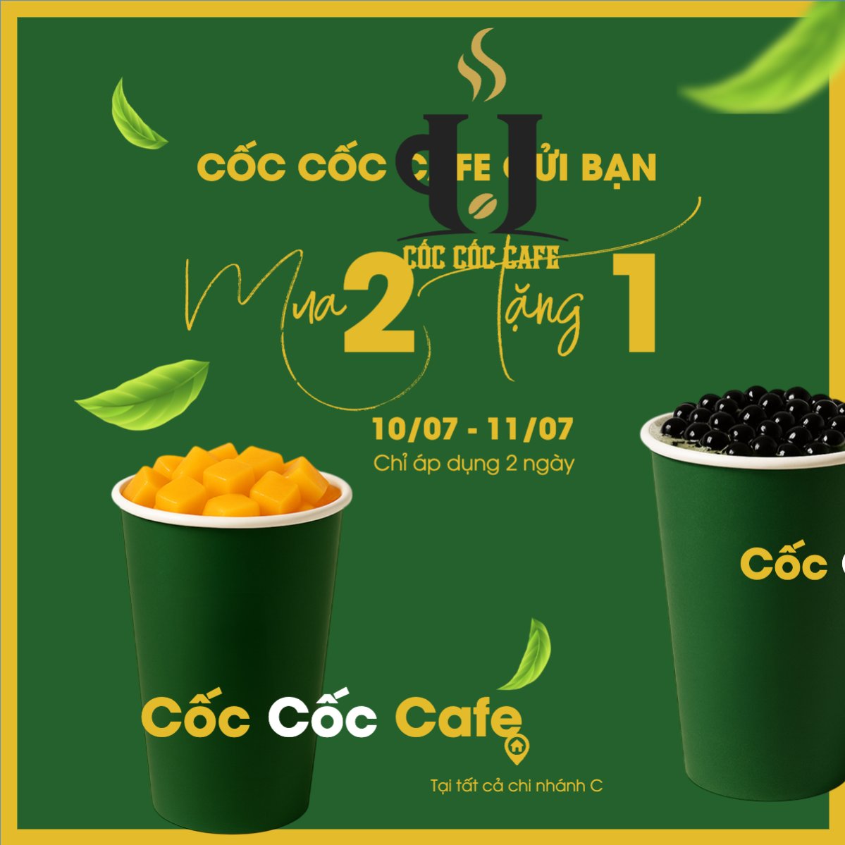 Mẫu Bài post MXH vuông Trà sữa, milk tea, nước uống, juice, giải khát, F&B, drink, dễ thương, hiện đại — LayerPic
