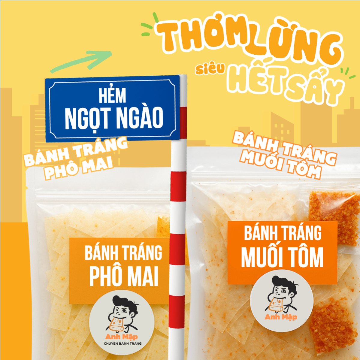 Mẫu Bài post MXH vuông Bánh tráng, đồ ăn, food, thực phẩm, ẩm thực, món ăn, F&B, nhà hàng, thức ăn, dễ thương, hiện đại — LayerPic