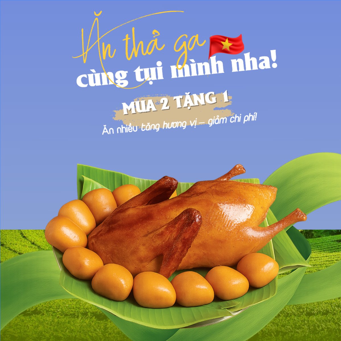 Mẫu Bài post MXH vuông Gà nướng, món Việt, đồ ăn, food, thực phẩm, ẩm thực, món ăn, F&B, nhà hàng, thức ăn, hiện đại — LayerPic