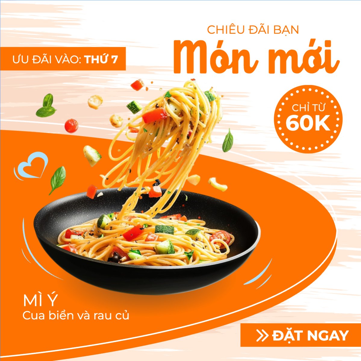 Mẫu Bài post MXH vuông Mì, noodle, đồ ăn, food, thực phẩm, ẩm thực, món ăn, F&B, nhà hàng, thức ăn, hiện đại — LayerPic