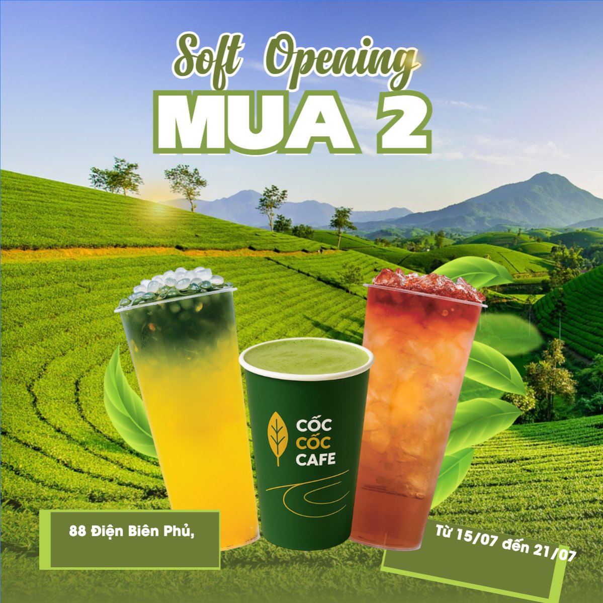 Mẫu Bài post MXH vuông Nước uống, juice, giải khát, F&B, drink, nước ép, trà sữa, milk tea, cà phê, coffee, cafe — LayerPic
