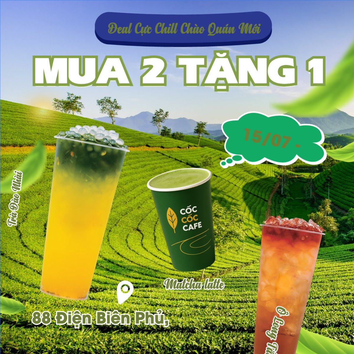 Mẫu Bài post MXH vuông Nước uống, juice, giải khát, F&B, drink, nước ép, trà sữa, milk tea, cà phê, coffee, cafe — LayerPic