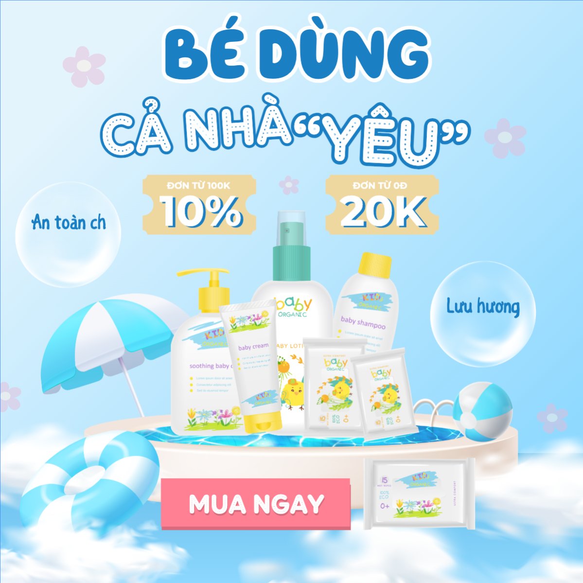 Mẫu Bài post MXH vuông Em bé, baby, trẻ em, kids, sự kiện, event, chương trình, sale, giải trí, entertainment — LayerPic