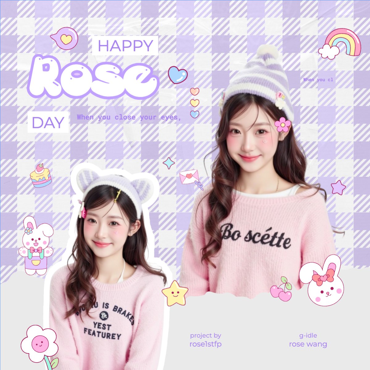 Mẫu Bài post MXH vuông Kpop, idol, thần tượng, sinh nhật, birthday, âm nhạc, music, sự kiện, event, giải trí — LayerPic
