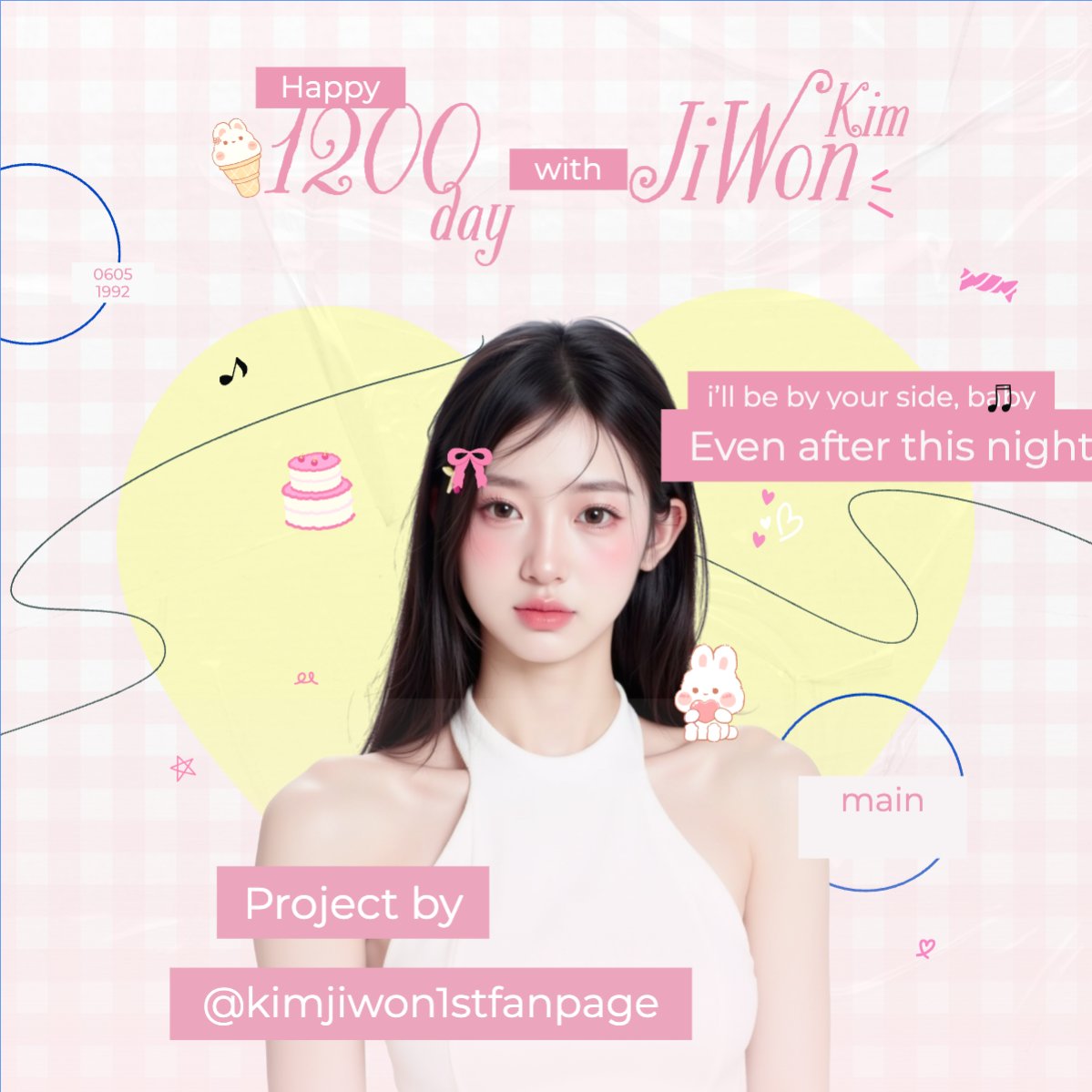 Mẫu Bài post MXH vuông Kpop, idol, thần tượng, sinh nhật, birthday, âm nhạc, music, sự kiện, event, giải trí — LayerPic