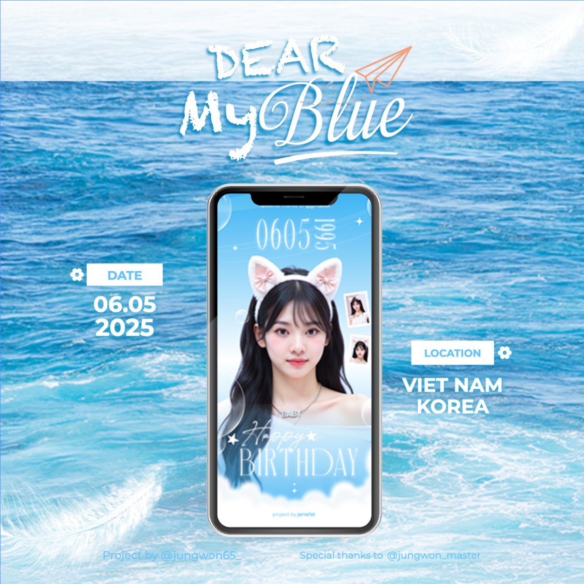 Mẫu Bài post MXH vuông Kpop, idol, thần tượng, sinh nhật, birthday, âm nhạc, music, sự kiện, event, giải trí — LayerPic