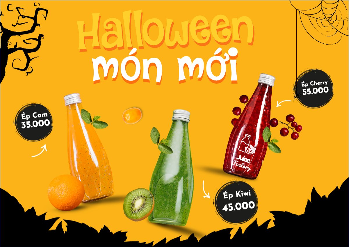 Halloween, nước uống, juice, giải khát, F&B, drink