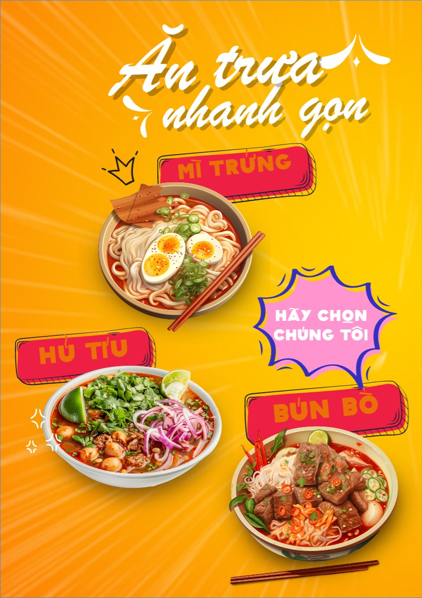 Mẫu Menu tờ rời (dọc) Đồ ăn, food, thực phẩm, ẩm thực, món ăn, F&B, nhà hàng, thức ăn — LayerPic