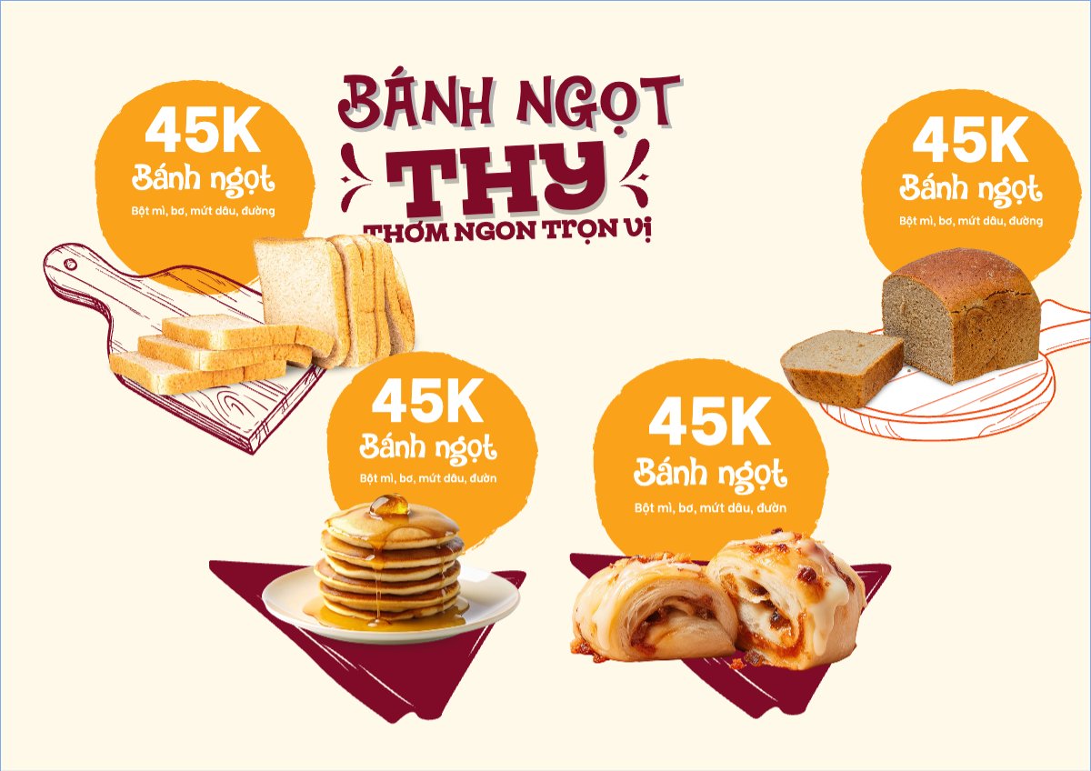 Mẫu Menu tờ rời (ngang) Nước uống, juice, giải khát, F&B, drink, coffee, cà phê — LayerPic