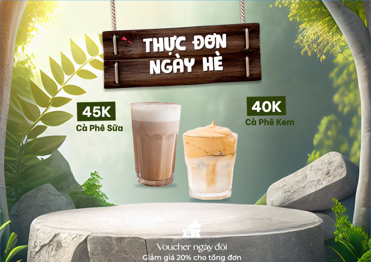 Mẫu Menu tờ rời (ngang) Nước uống, juice, giải khát, F&B, drink, coffee, cà phê — LayerPic
