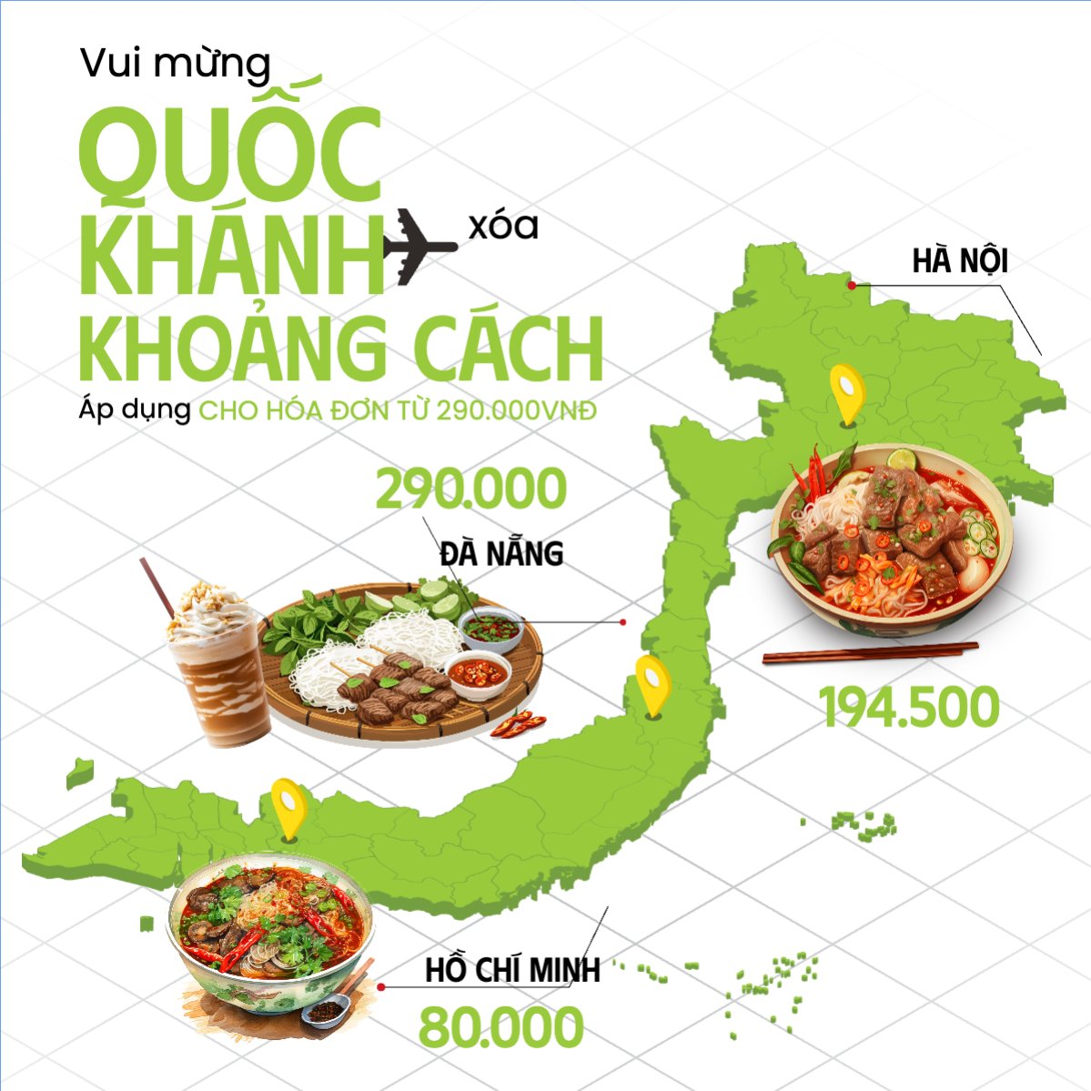 Mẫu Bài post MXH vuông 2/9, Quốc Khánh, lễ hội, Việt Nam, đồ ăn, food, thực phẩm, ẩm thực, món ăn, F&B, thức ăn, hiện đại, modern — LayerPic