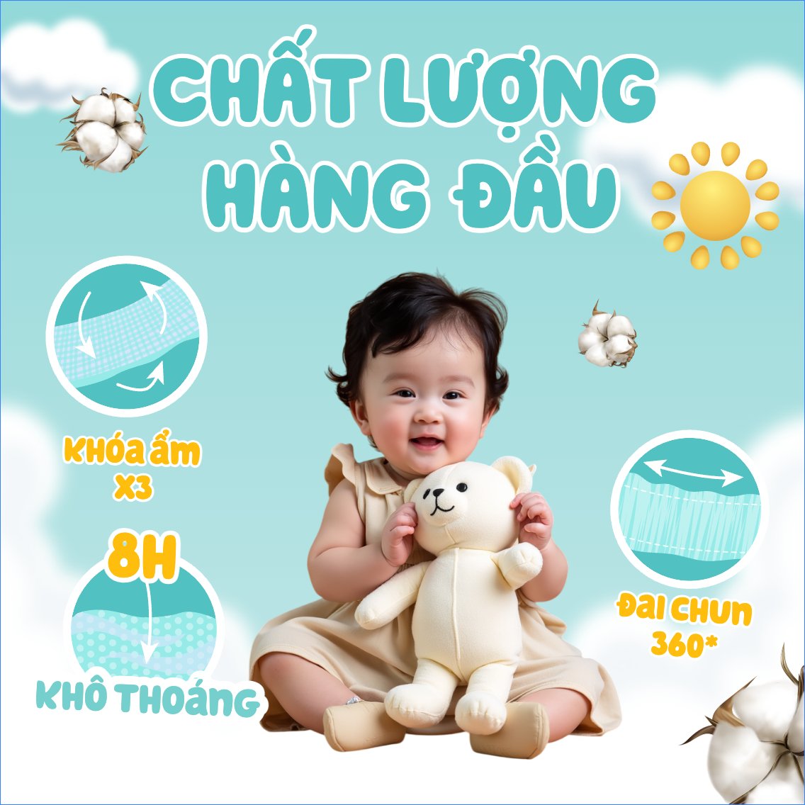 Mẫu Bài post MXH vuông Em bé, baby, trẻ em,kids, sữa, tã,milk, diapers , sự kiện, event, chương trình, sale, giải trí, entertainment — LayerPic
