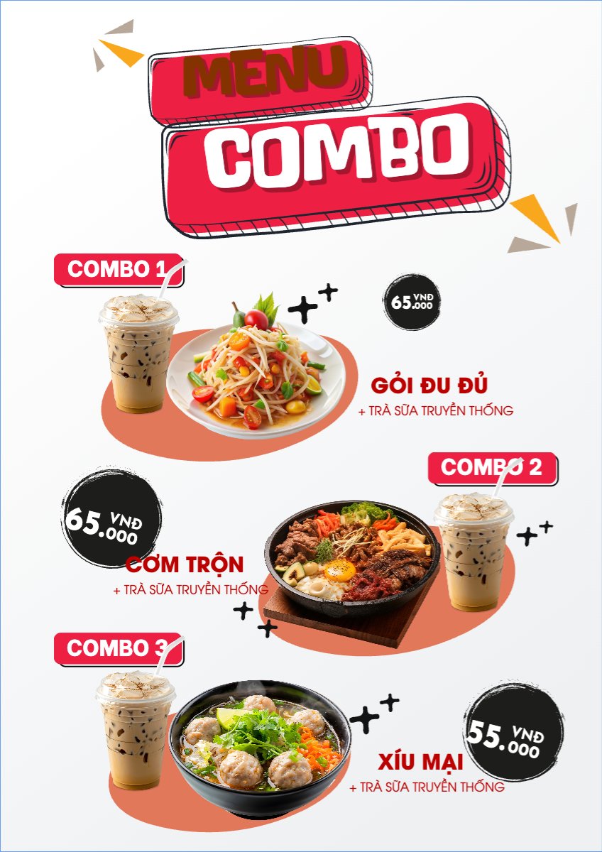 Mẫu Menu tờ rời (dọc) Nước uống, juice, giải khát, F&B, drink, đồ ăn — LayerPic