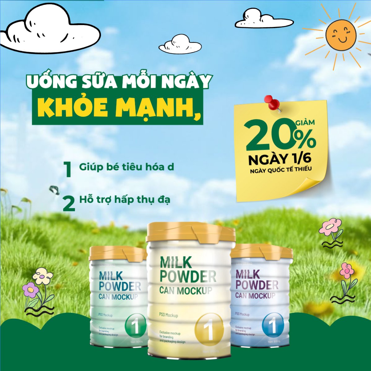 Mẫu Bài post MXH vuông Quốc tế thiếu nhi, trẻ em,1/6, International Children's Day, children , sự kiện, event, chương trình, sale, giải trí, entertainment — LayerPic