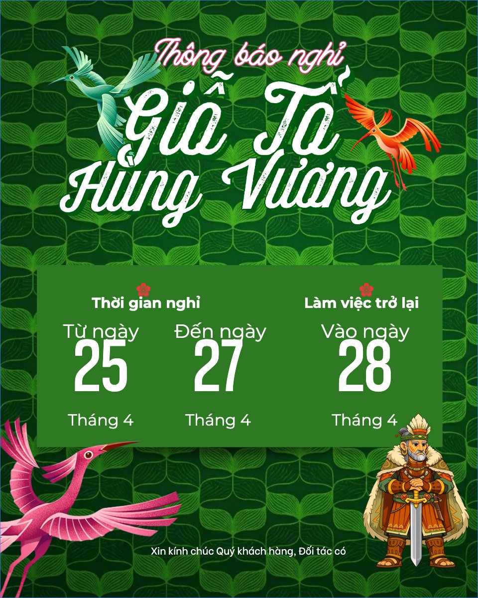 Mẫu Bài post MXH dọc Lịch nghỉ lễ Giỗ Tổ Hùng Vương — LayerPic