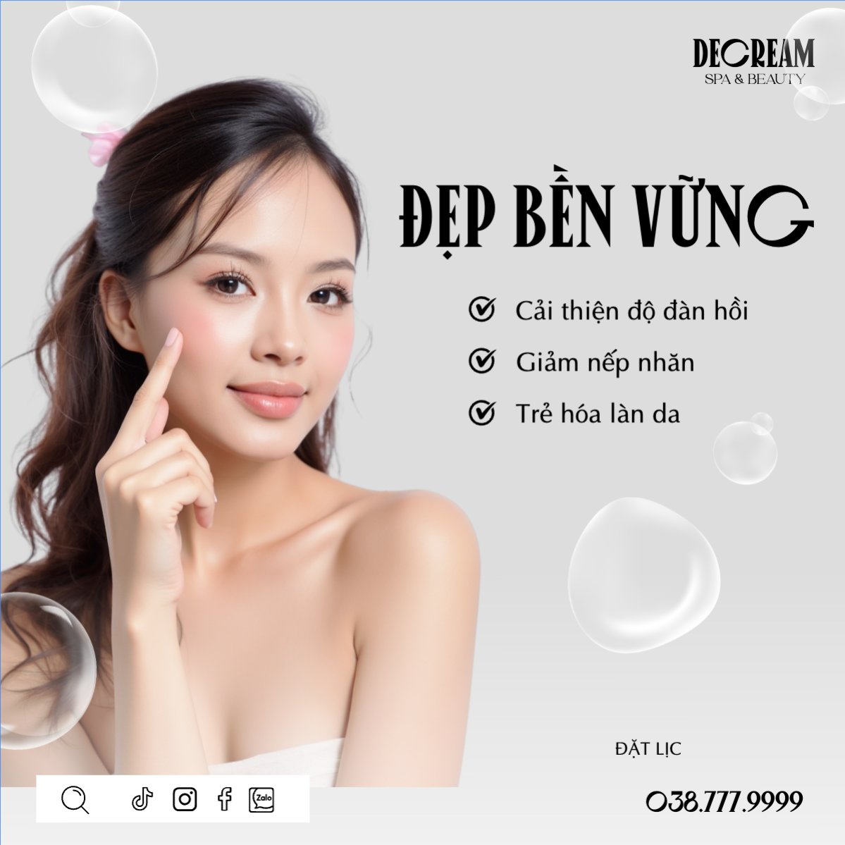Mẫu Bài post MXH vuông Tiệm tóc, tiệm cắt tóc, salon, nail, spa, beauty, làm đẹp, thẩm mỹ — LayerPic