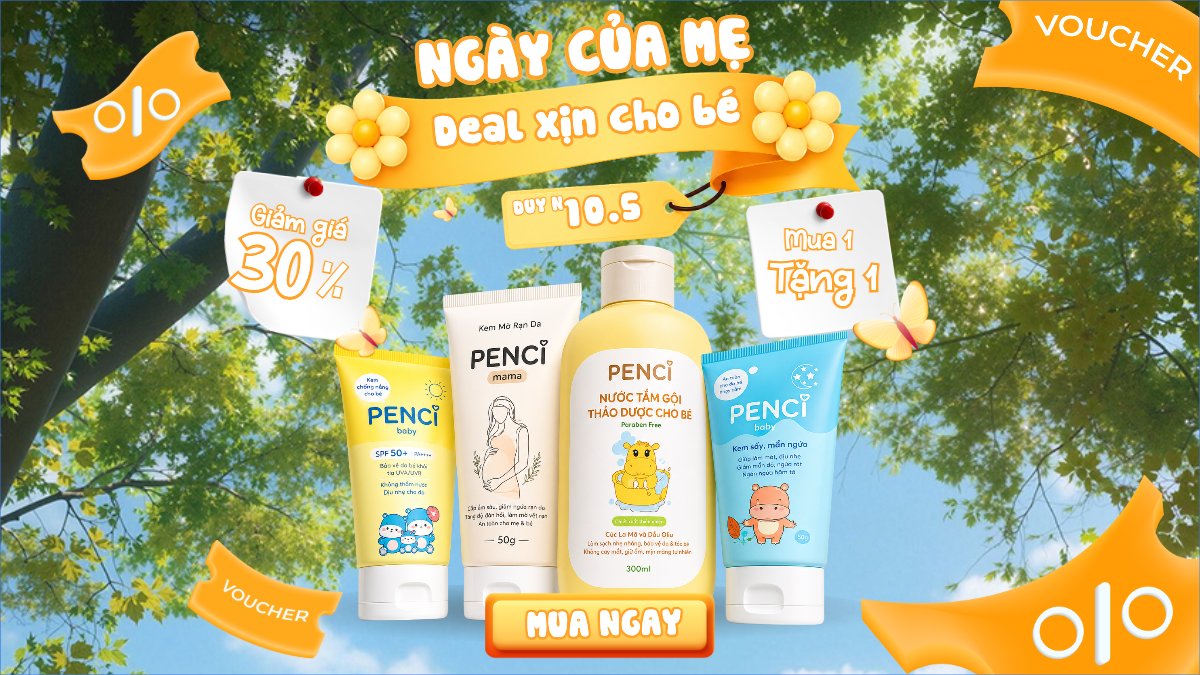 Mẫu Bài post MXH (16:9) Ngày của mẹ deal cho bé — LayerPic
