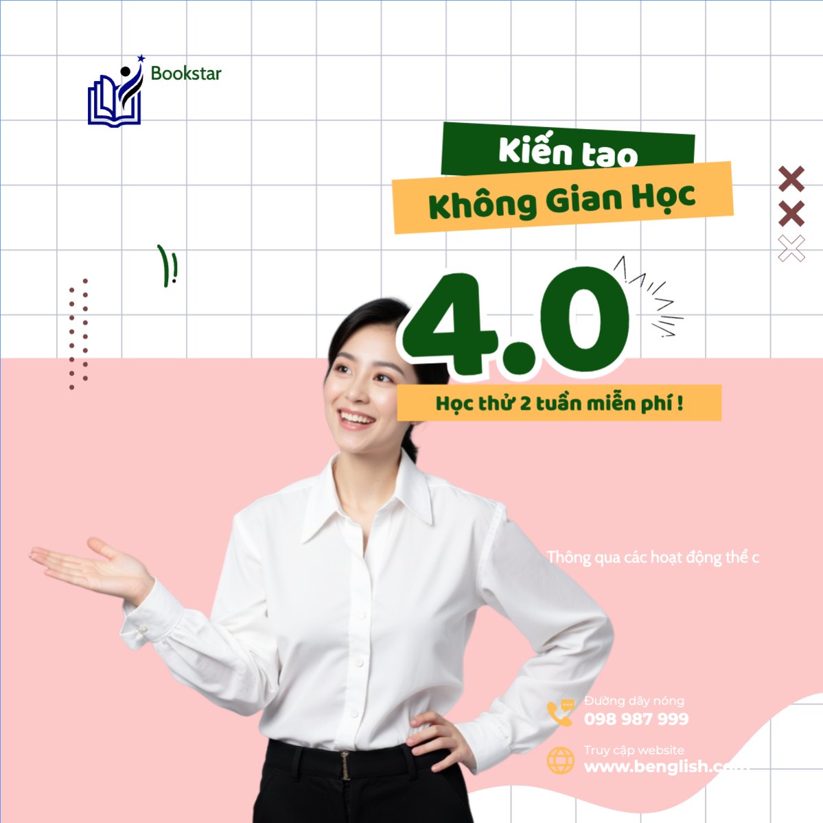 Mẫu Bài post MXH vuông Giáo dục, education, học sinh, sinh viên, student, thông báo — LayerPic