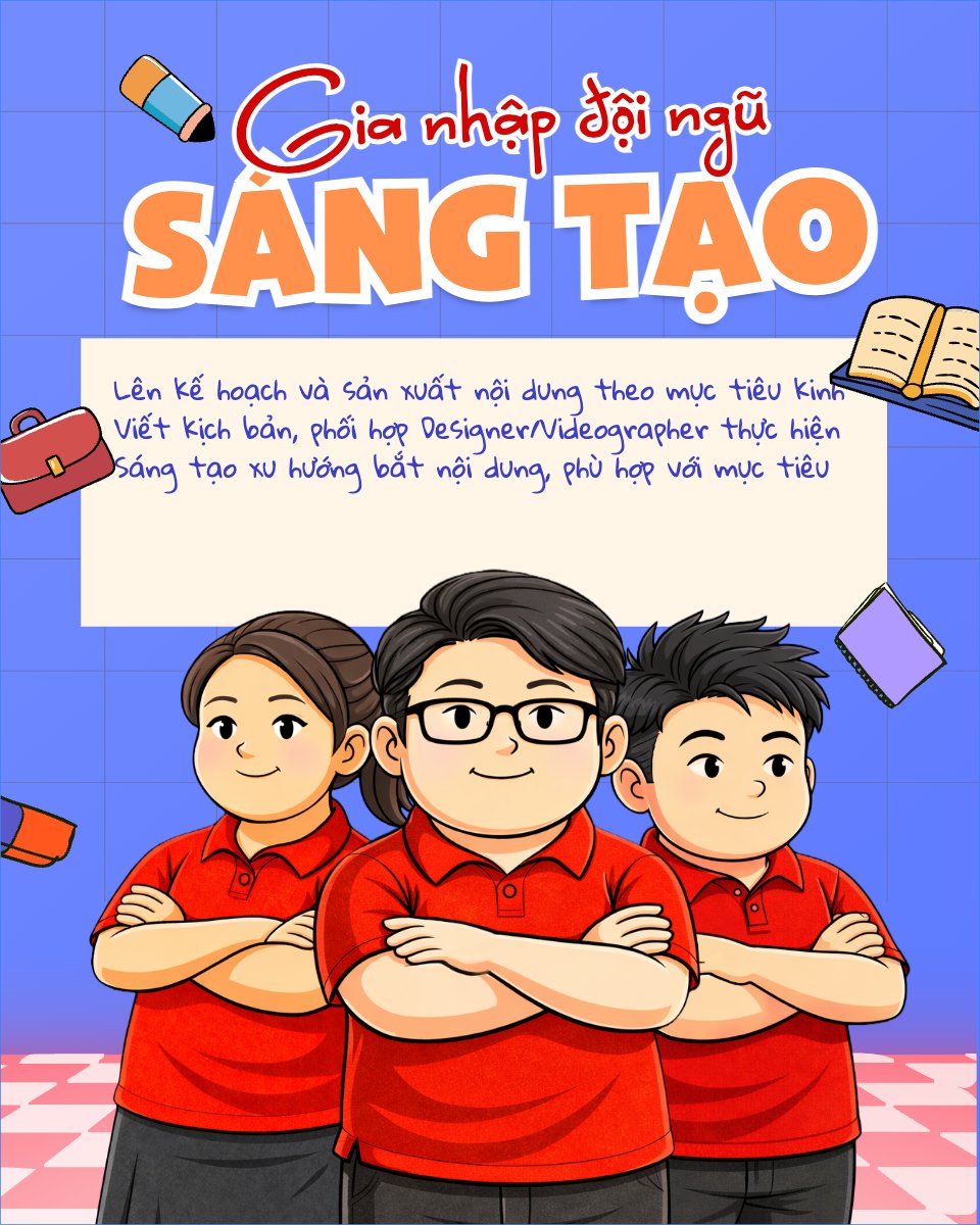 Mẫu Bài post MXH dọc Gia nhập đội ngủ sáng tạo — LayerPic