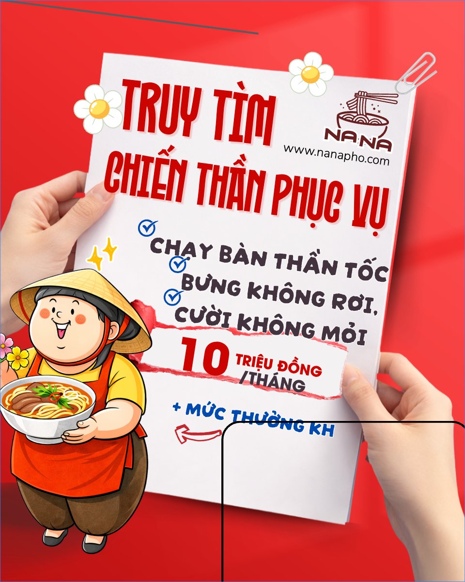Mẫu Bài post MXH dọc Truy tìm chiến thần phục vụ — LayerPic