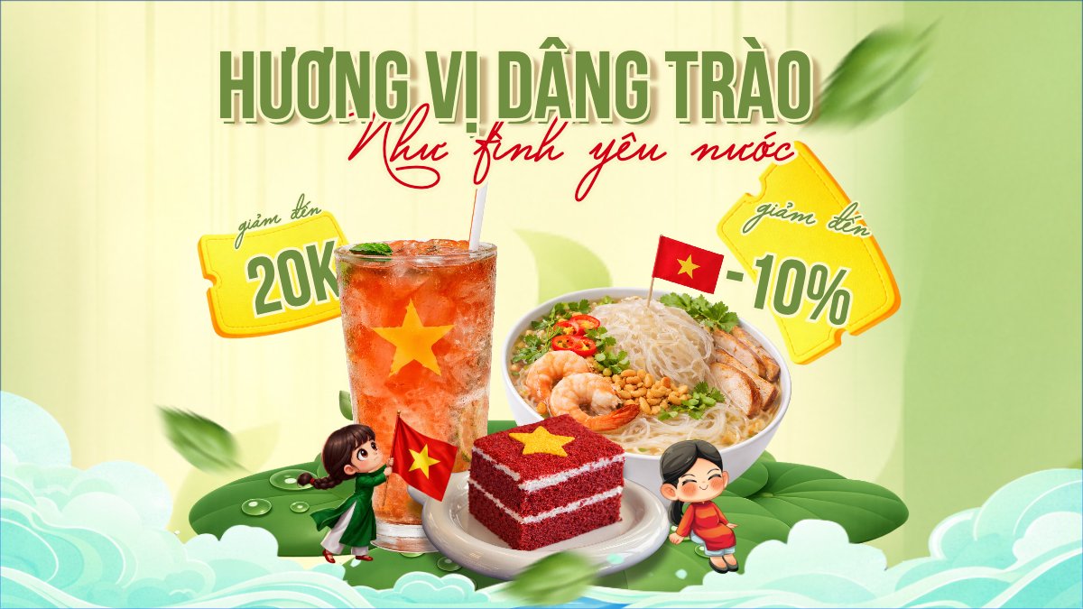 Hương vị dâng trào như tình yêu nước