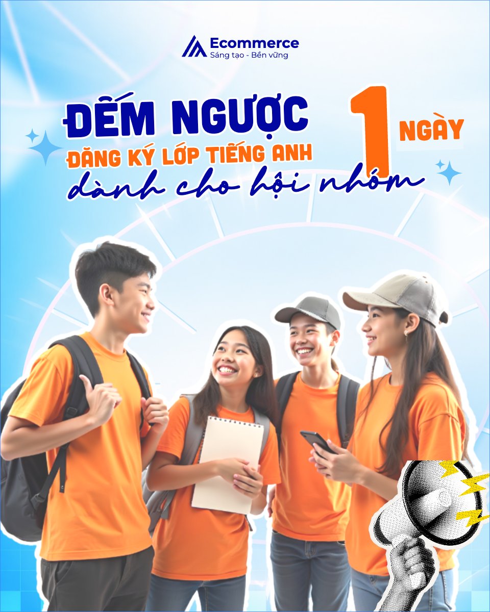 Mẫu Bài post MXH dọc Đếm ngược 10 ngày đăng ký lớp tiếng Anh — LayerPic
