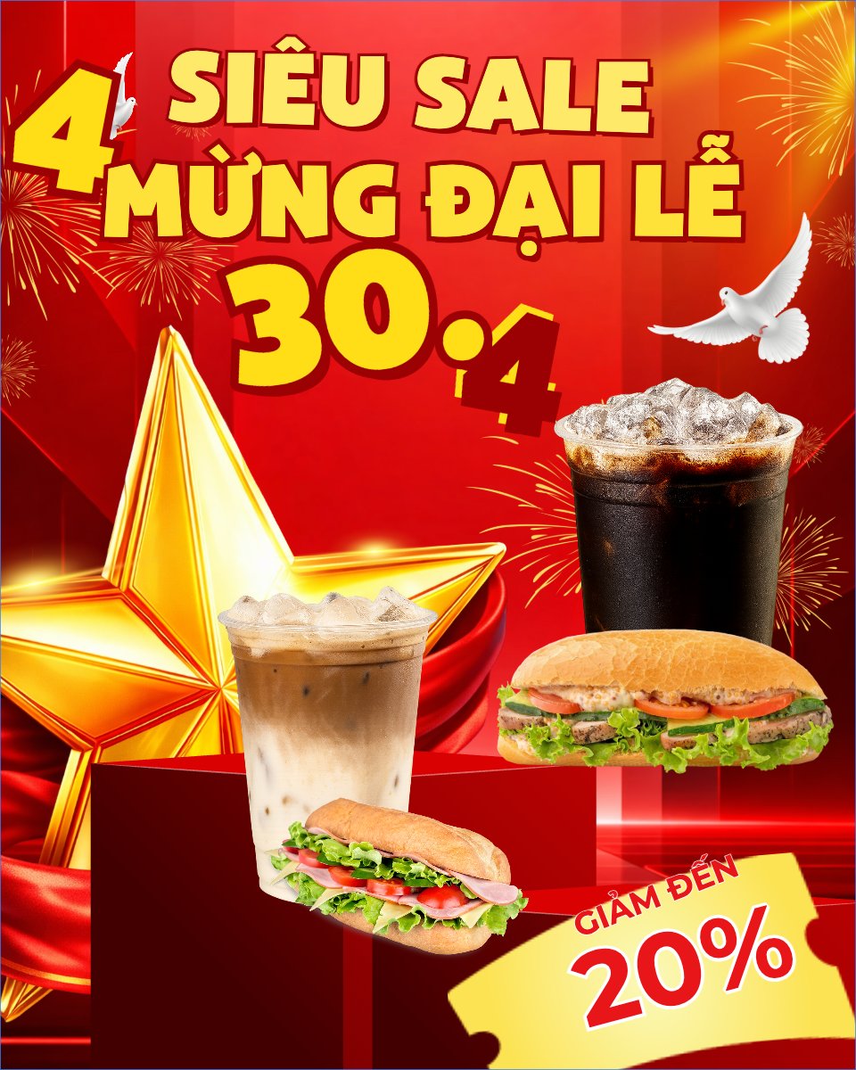Mẫu Bài post MXH dọc Siêu sale mừng đại lễ 30.4 — LayerPic