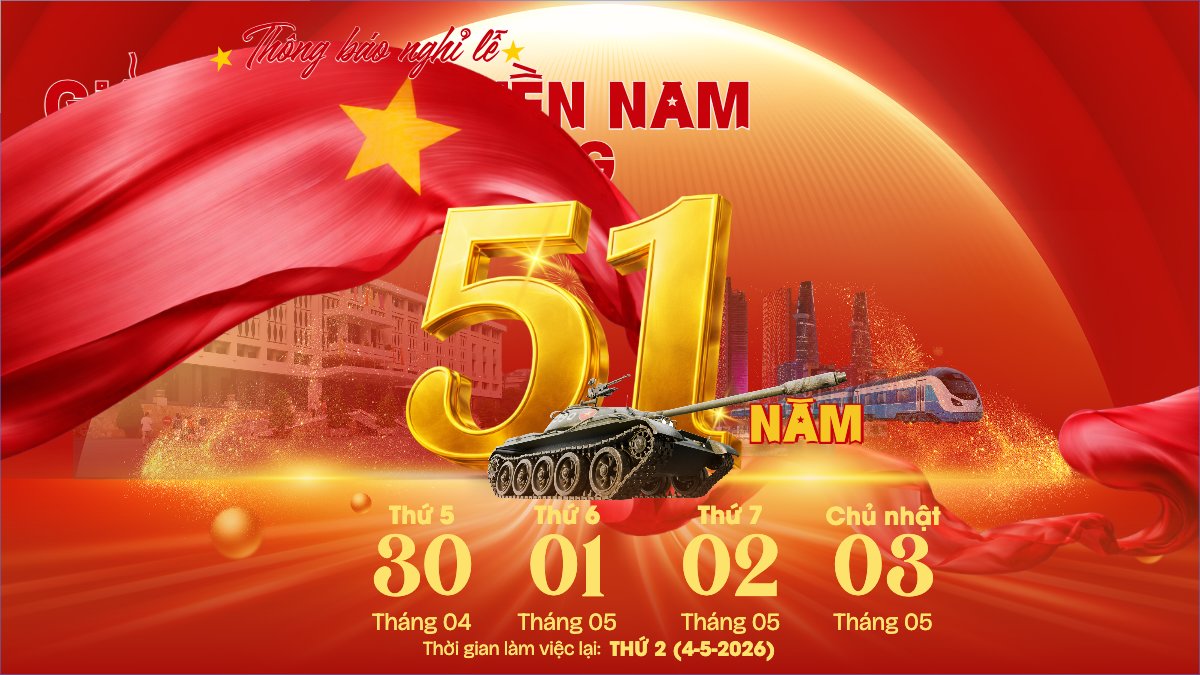 Lịch nghỉ lễ 30/4-1/5