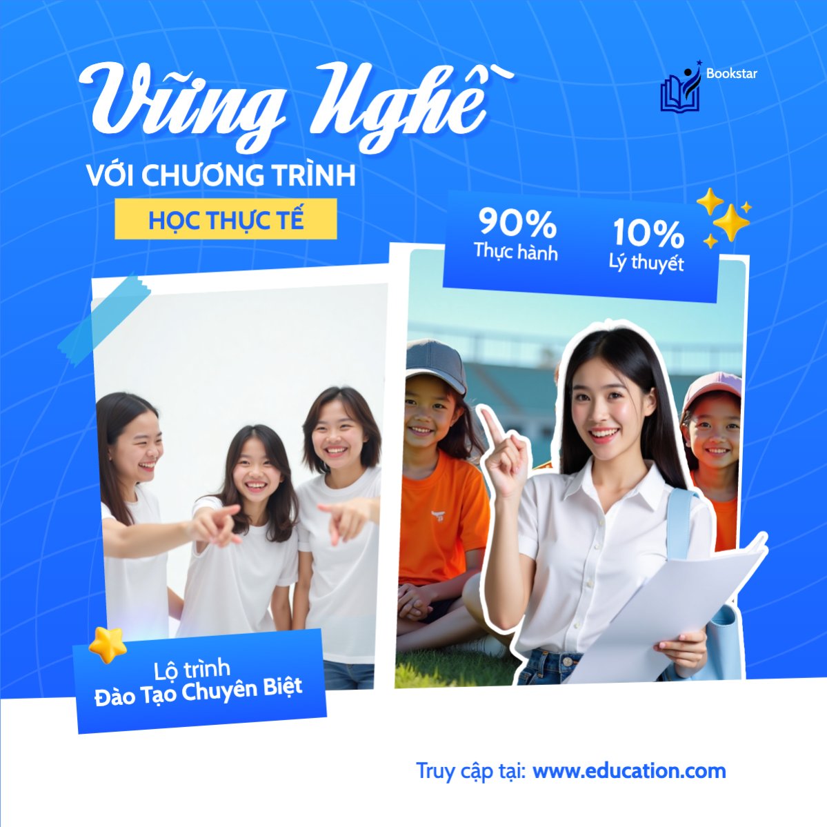 Mẫu Bài post MXH vuông Xét tuyển, tuyển sinh, tựu trường, nhập học, giáo dục, education, school, trường học, ngoại ngữ — LayerPic