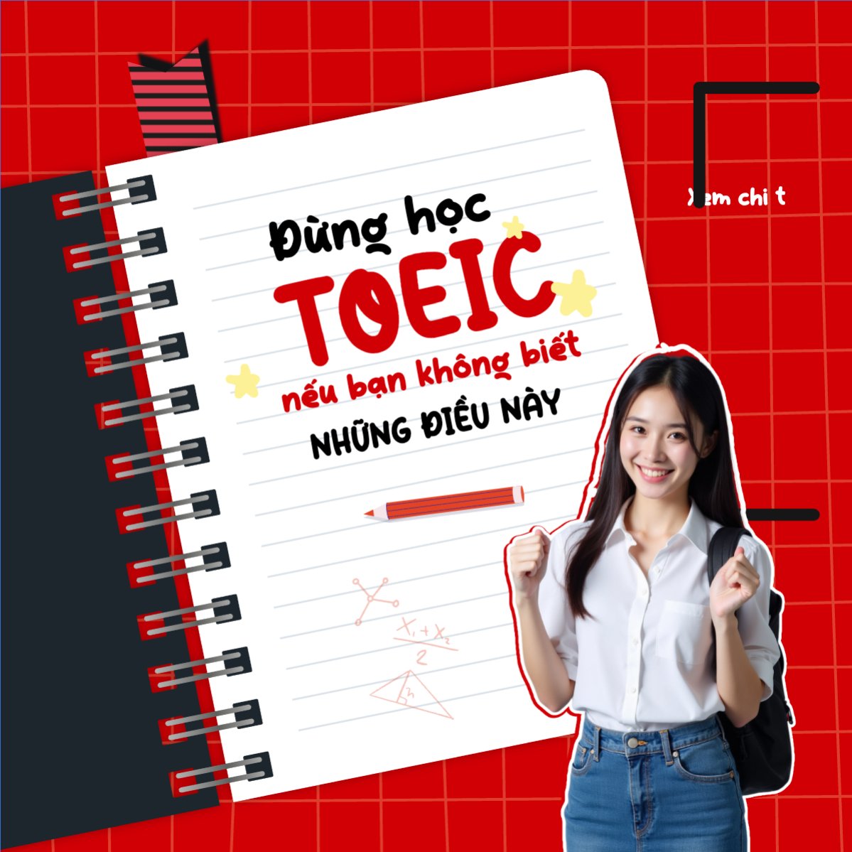 Mẫu Bài post MXH vuông Xét tuyển, tuyển sinh, tựu trường, nhập học, giáo dục, education, school, trường học, ngoại ngữ — LayerPic