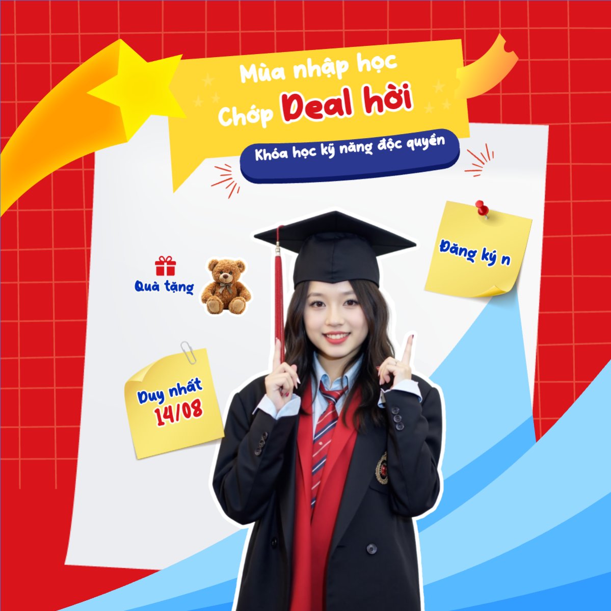 Mẫu Bài post MXH vuông Xét tuyển, tuyển sinh, tựu trường, nhập học, giáo dục, education, school, trường học — LayerPic