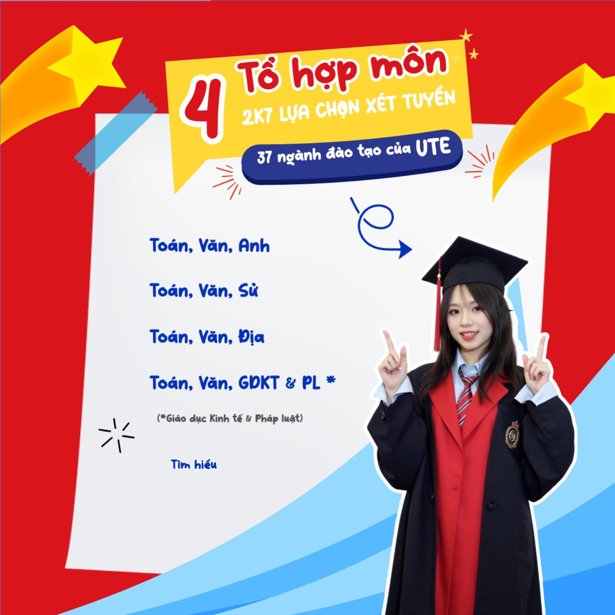 Mẫu Bài post MXH vuông Xét tuyển, tuyển sinh, tựu trường, nhập học, giáo dục, education, school, trường học — LayerPic