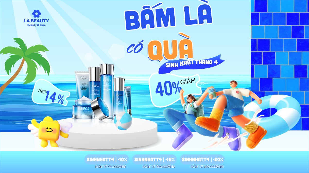 Mẫu Bài post MXH (16:9) Bấm là có quà sinh nhật tháng 4 — LayerPic