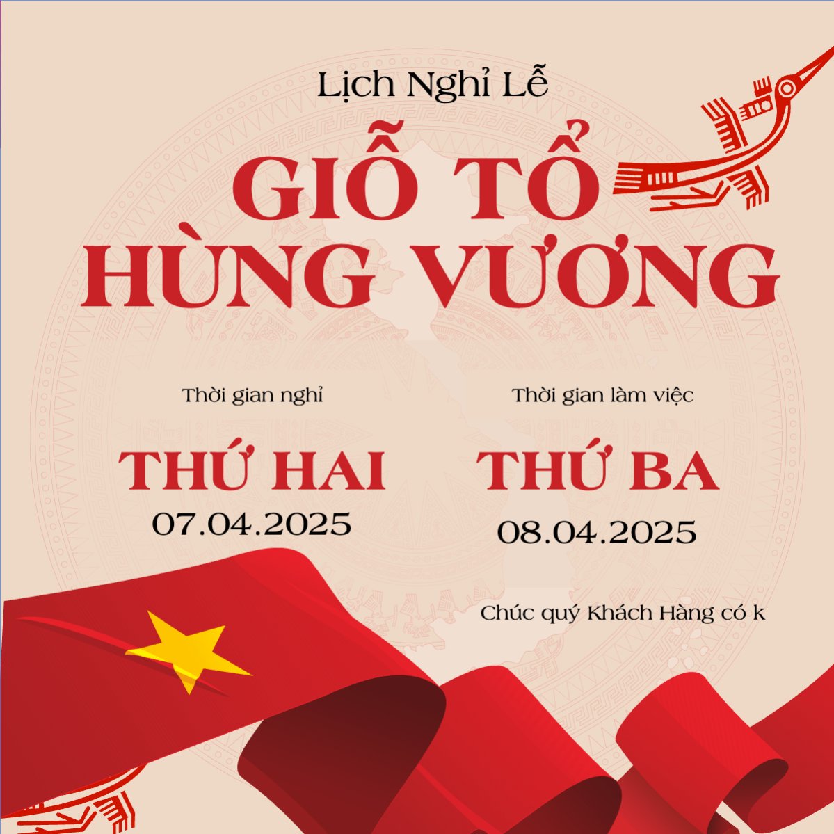 Mẫu Bài post MXH vuông 10/3, Giỗ Tổ Hùng Vương, Việt Nam, truyền thống, Vietnamese, sự kiện,lễ hội, event — LayerPic
