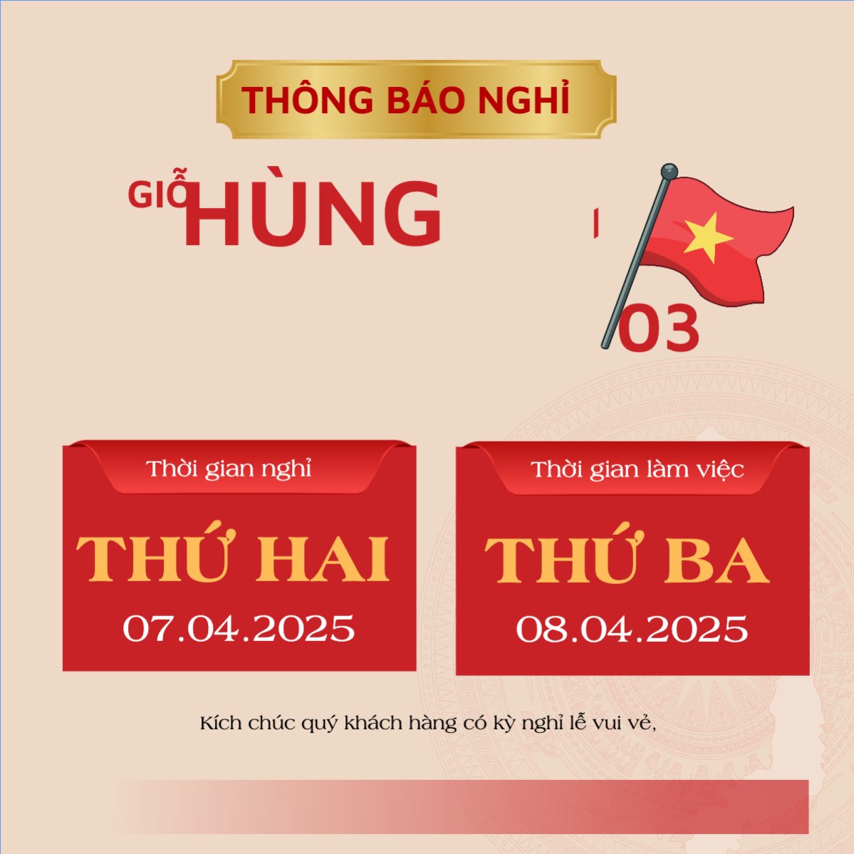 Mẫu Bài post MXH vuông 10/3, Giỗ Tổ Hùng Vương, Việt Nam, truyền thống, Vietnamese, sự kiện, lễ hội, event — LayerPic