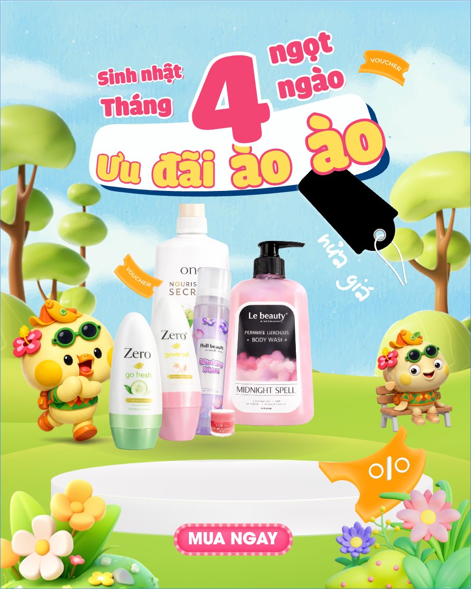 Mẫu Bài post MXH dọc Giảm giá sinh nhật — LayerPic