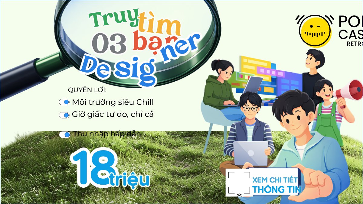 Truy tìm 3 bạn designer